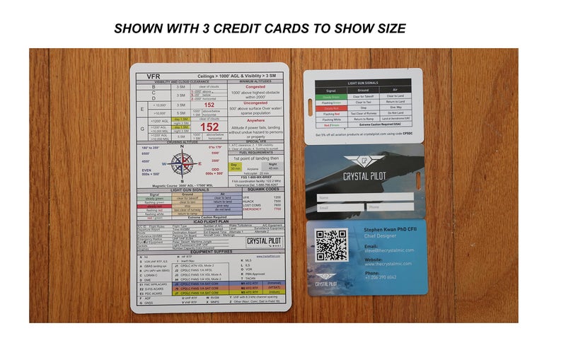 Crystal Pilot VFR and IFR Placard (Medium (4.5 x 7 inches)) - Image 3